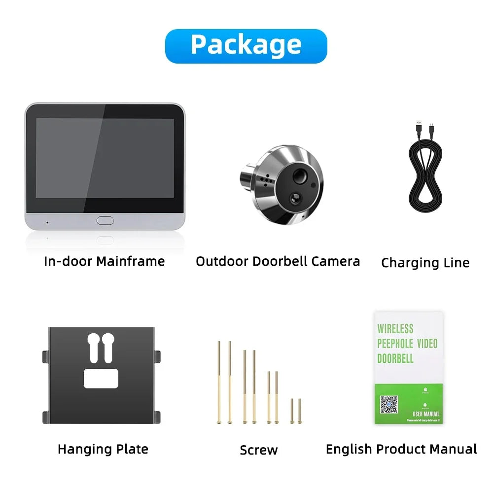 Judas Numérique Connecté TNTX 3MP WiFi Tuya Batterie 5000 mAh Intercom – CLEVI Paris
