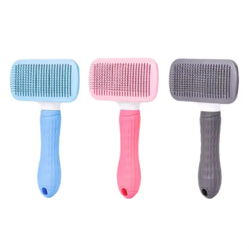 Peigne Auto-Nettoyant Anti-Poils Chien & Chat Massage Doux — CLEVI Paris