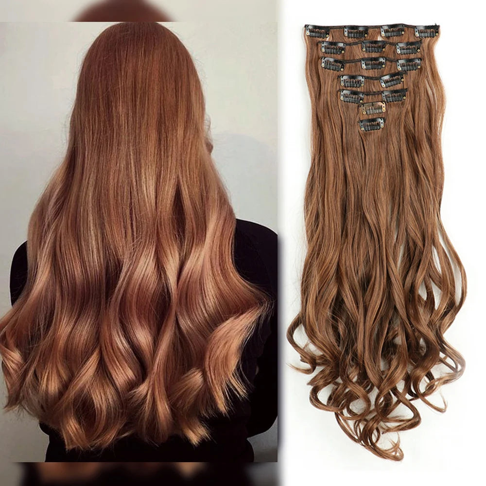 Extensions à clips synthétiques ondulées 22 pouces – CLEVI Paris