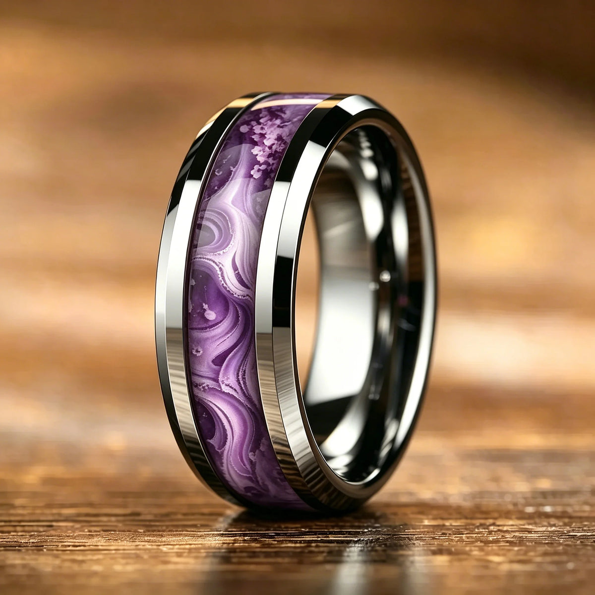 Bague Unisexe Opale Rouge et Météorite – CLEVI Paris