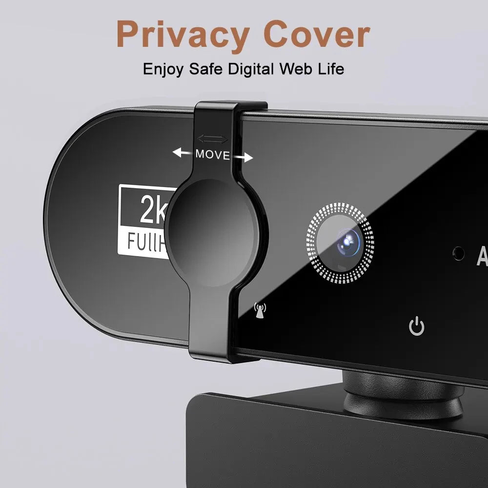 Webcam 4K Autofocus – Micro Intégré, USB, 30fps, Compatible PC & Mac, Visio & Streaming – CLEVI Paris
