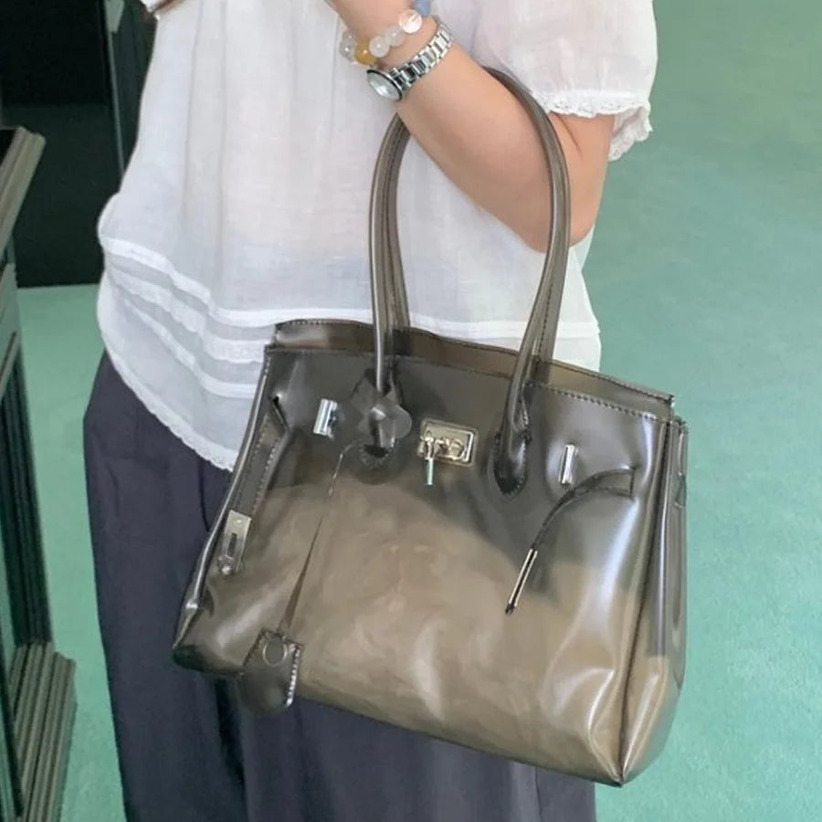 Sac Cabas Femme Style Vintage Minimaliste 20 Coloris Port Épaule Bandoulière – CLEVI Paris