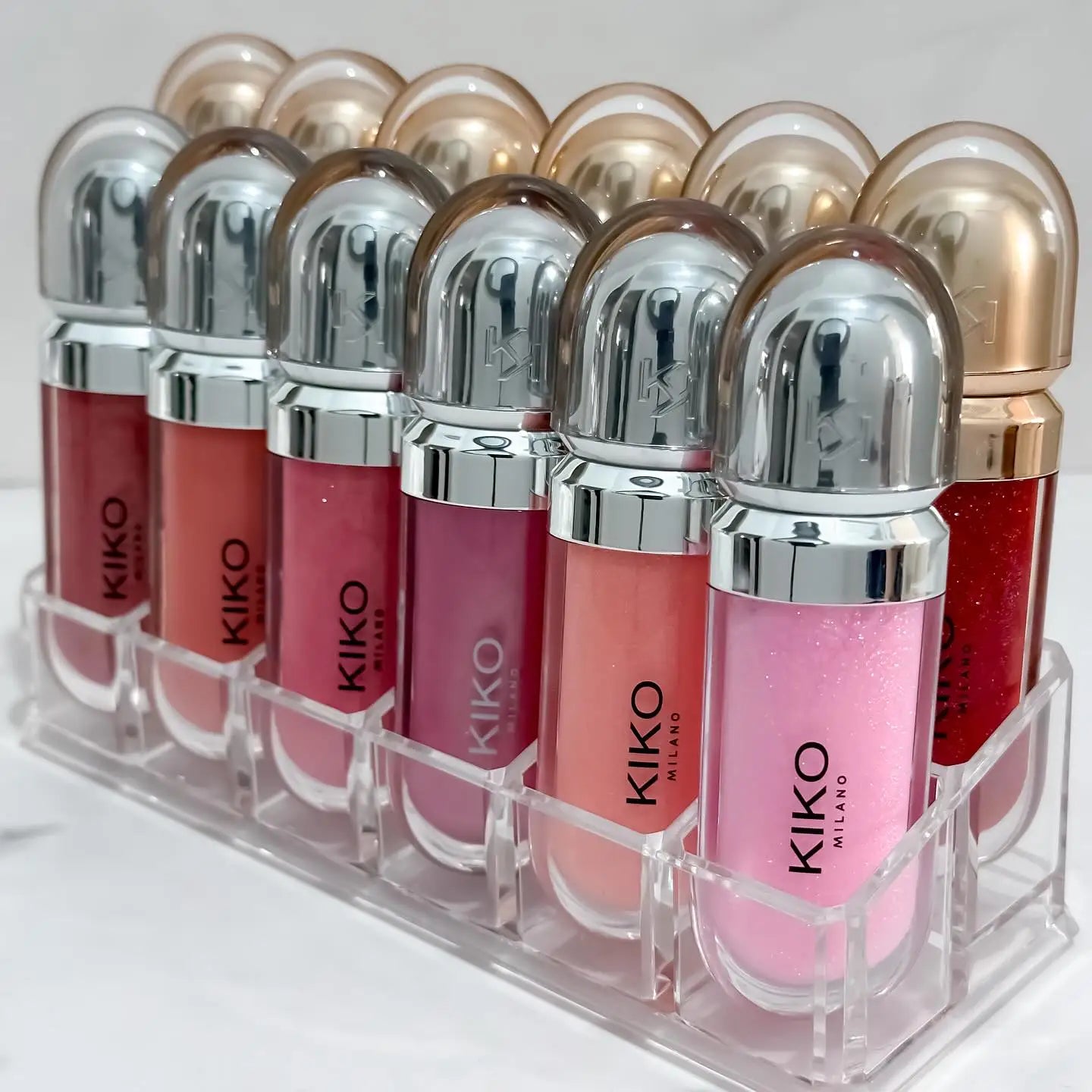 Gloss Lèvres KIKO 3D Mirror – Brillant Waterproof, Longue Tenue, 23 Teintes