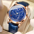 Montre Mécanique Ciel Étoilé OLEVS Homme Cuir Luxe – CLEVI Paris