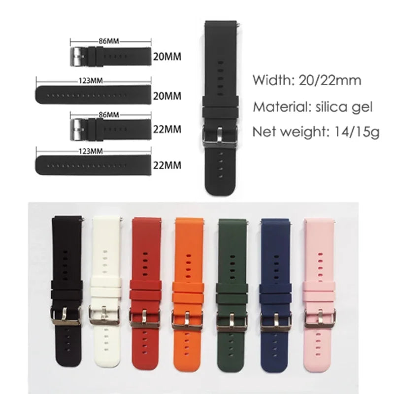 Hot Sell 20MM 22MM Silicone Watch Strap 20/22mm — CLEVI Paris