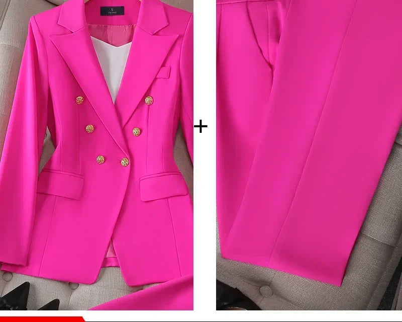 Ensemble femme blazer et pantalon droit – CLEVI Paris
