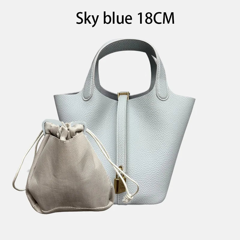 Sac Seau Femme Cuir Véritable Vache 2 Tailles 50+ Coloris Quincaillerie Argentée ou Dorée – CLEVI Paris