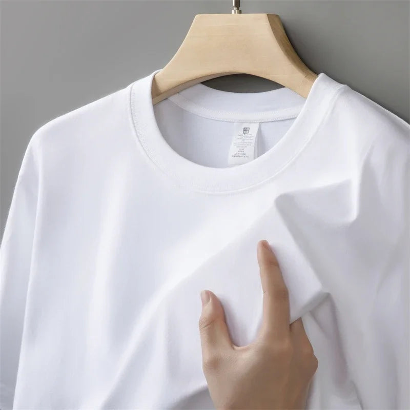 T-Shirt Homme 100% Coton 230g Oversize Col Rond Uni 6 Coloris – CLEVI Paris