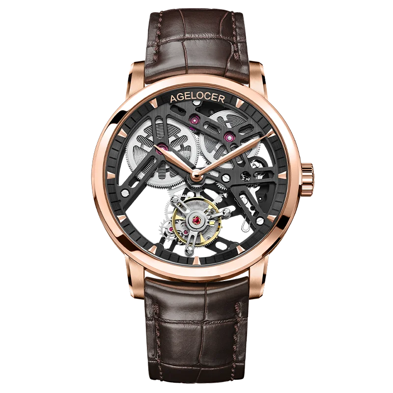 Montre Homme Flying Tourbillon Squelette Architectural 80h Agelocer Cal.A9001 Prix IAI – CLEVI Paris