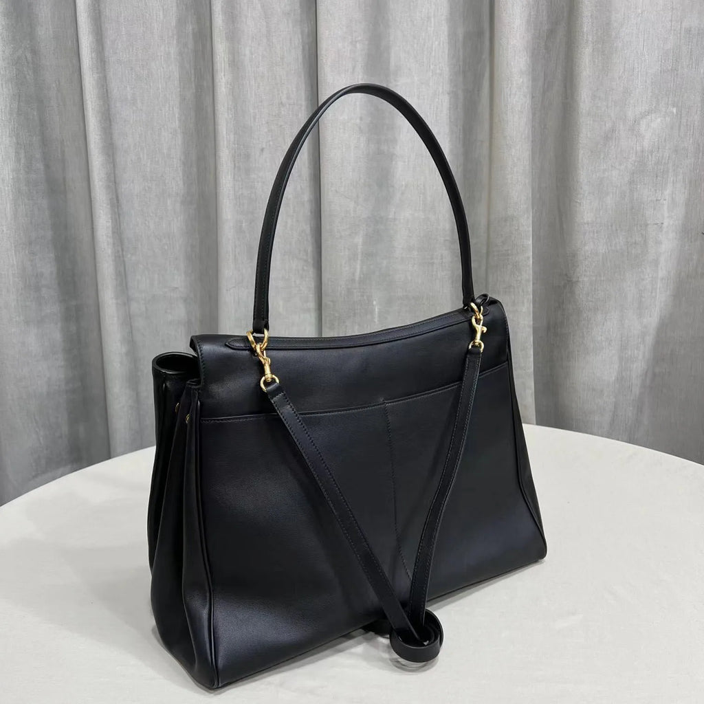 Sac Baguette Cuir Vache Artisanal Grande Capacité 28x20cm – CLEVI Paris
