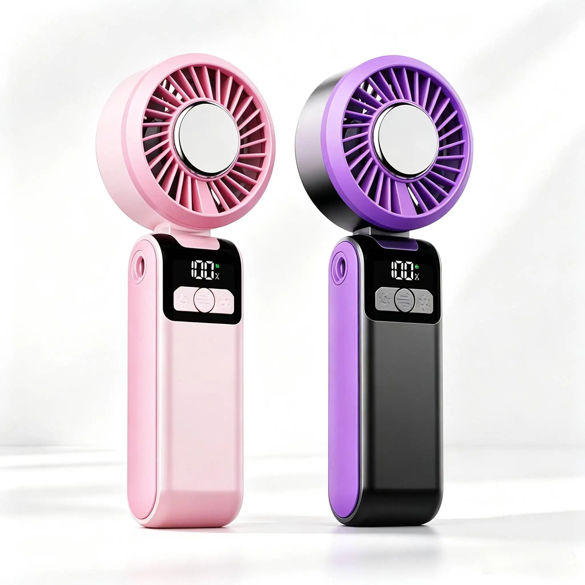 Ventilateur Portable Pliable avec Pack de Glace & Affichage LED – CLEVI Paris