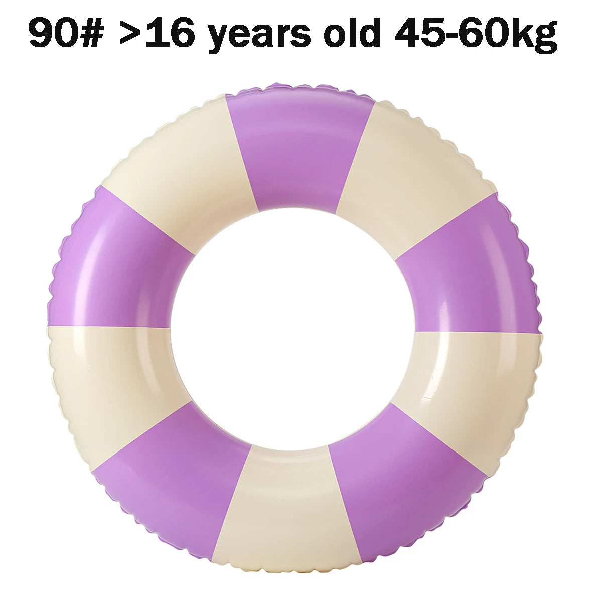 Bouée Gonflable Vintage Rayée – Anneau de Piscine Été 60 à 90 cm – Femme & Adulte