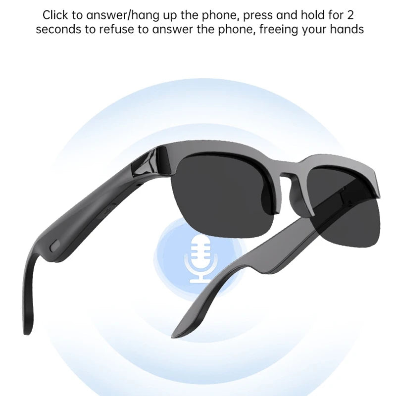 Lunettes Connectées Lenovo 2026 IA – Bluetooth 5.0 Traduction Temps Réel Enregistrement Musique Appels Unisexe – CLEVI Paris