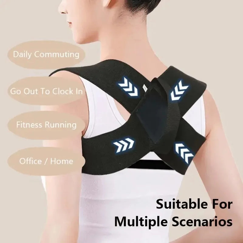 Correcteur de Posture Dorsal Réglable – Ceinture de Soutien Épaules & Dos