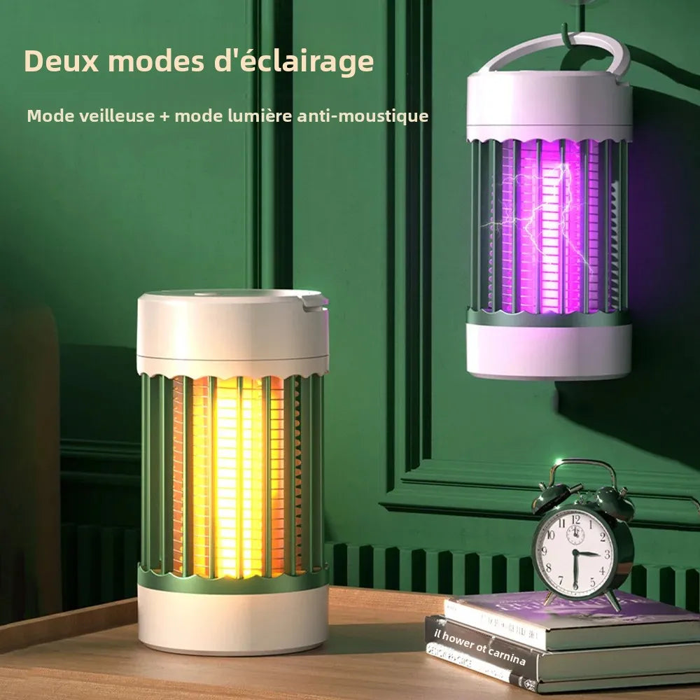Lampe Anti-Moustiques UV 365-400nm | Rechargeable TYPE-C Veilleuse Silencieuse 35dB Camping – CLEVI Paris