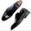 Derby Cuir Véritable Homme Rivets Fait Main Lacets Mariage & Bureau – CLEVI Paris