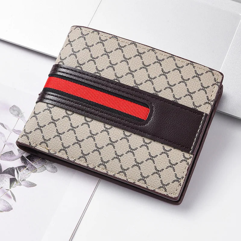 Portefeuille Homme Tressé Ultra-Fin Multi-Cartes Cuir PU – CLEVI Paris