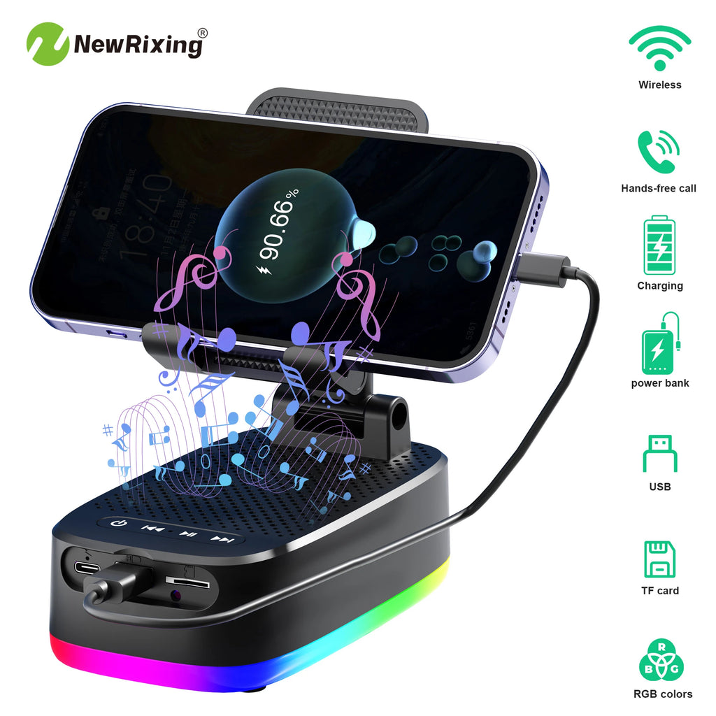 NewRixing HYS-202D Enceinte Bluetooth 6W avec Support Téléphone – CLEVI Paris