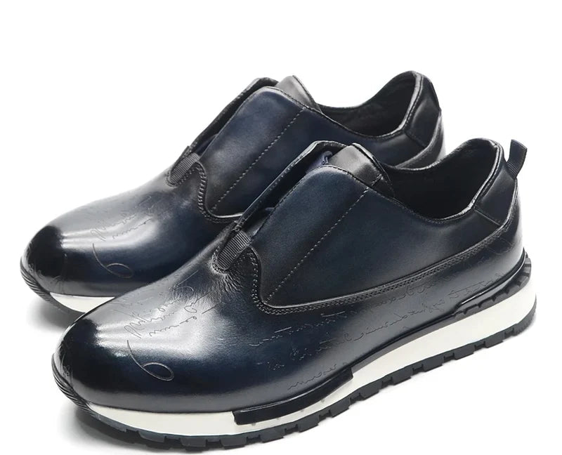 Chaussures Cuir Véritable Homme – Motif Carreaux, Respirant, Imperméable, Tailles 38-47 – CLEVI Paris