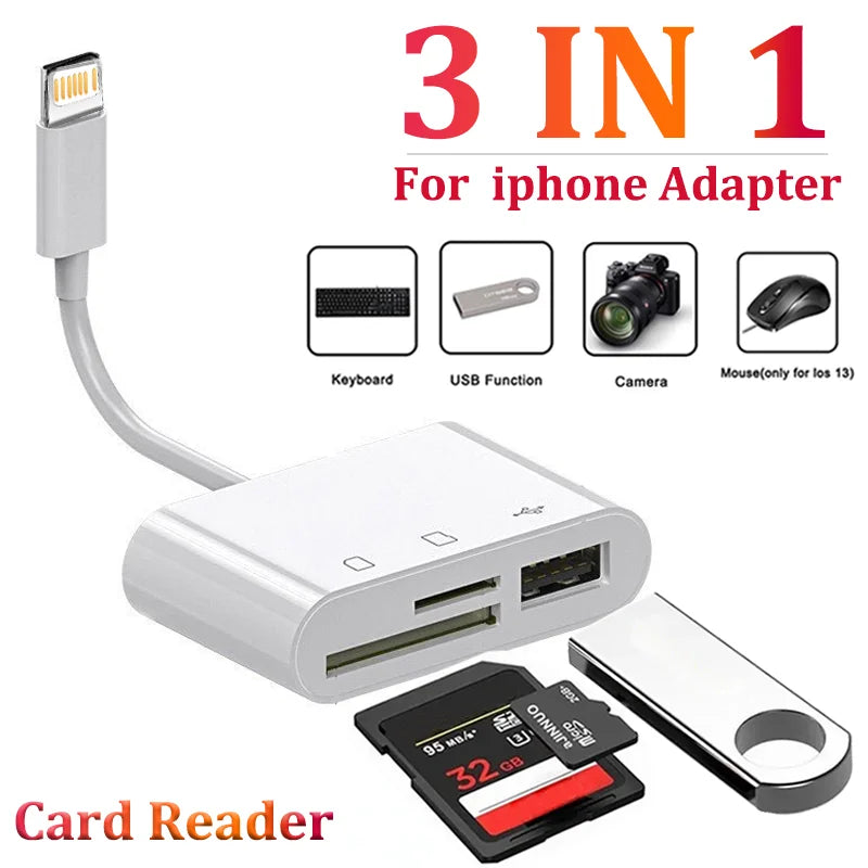 Adaptateur OTG SD/TF Lightning & USB-C iPhone Android – CLEVI Paris