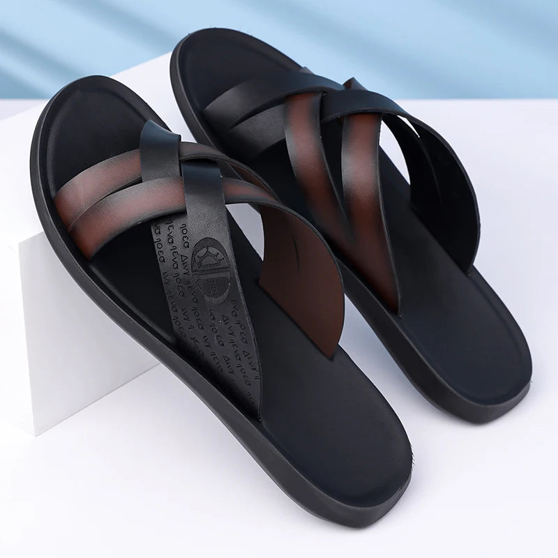 Claquettes Homme Semelle Souple Antidérapantes Street Style – Pointures 38-48 – CLEVI Paris