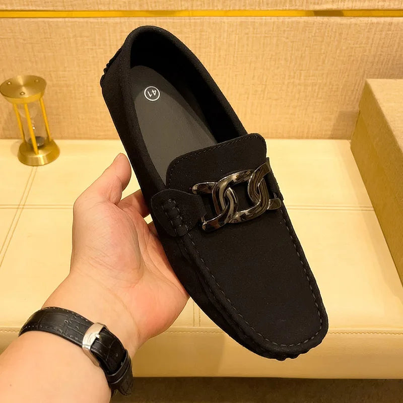 Loafers Homme Suède Grande Taille Slip-On – CLEVI Paris