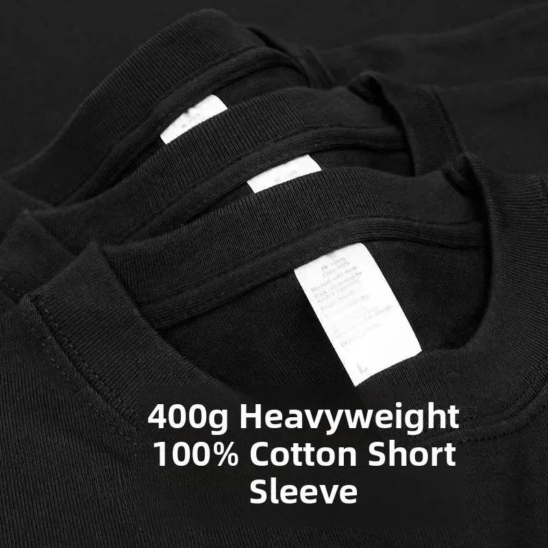 T-Shirt Unisexe Coton Lourd 400g Col Rond Manches Courtes Coupe Ample Été – CLEVI Paris