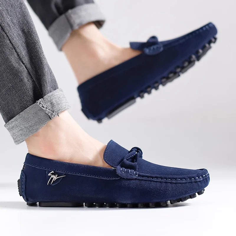 Loafers Style Britannique Homme Cuir Suède Antidérapants – CLEVI Paris