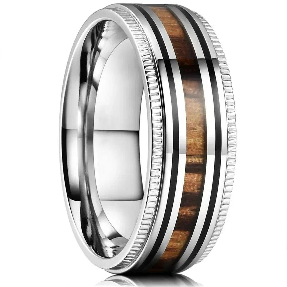Bague Unisexe Opale Rouge et Météorite – CLEVI Paris