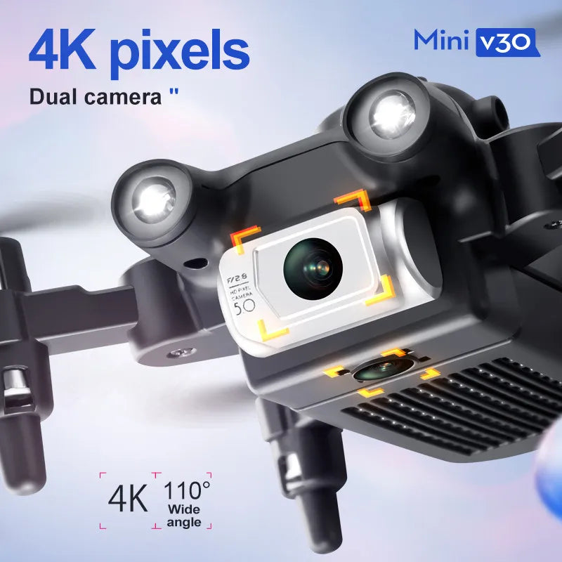Mini Drone 4DRC V30 4K Double Caméra – Évitement d'Obstacles 5 Faces, FPV WiFi & Positionnement Optique – CLEVI Paris
