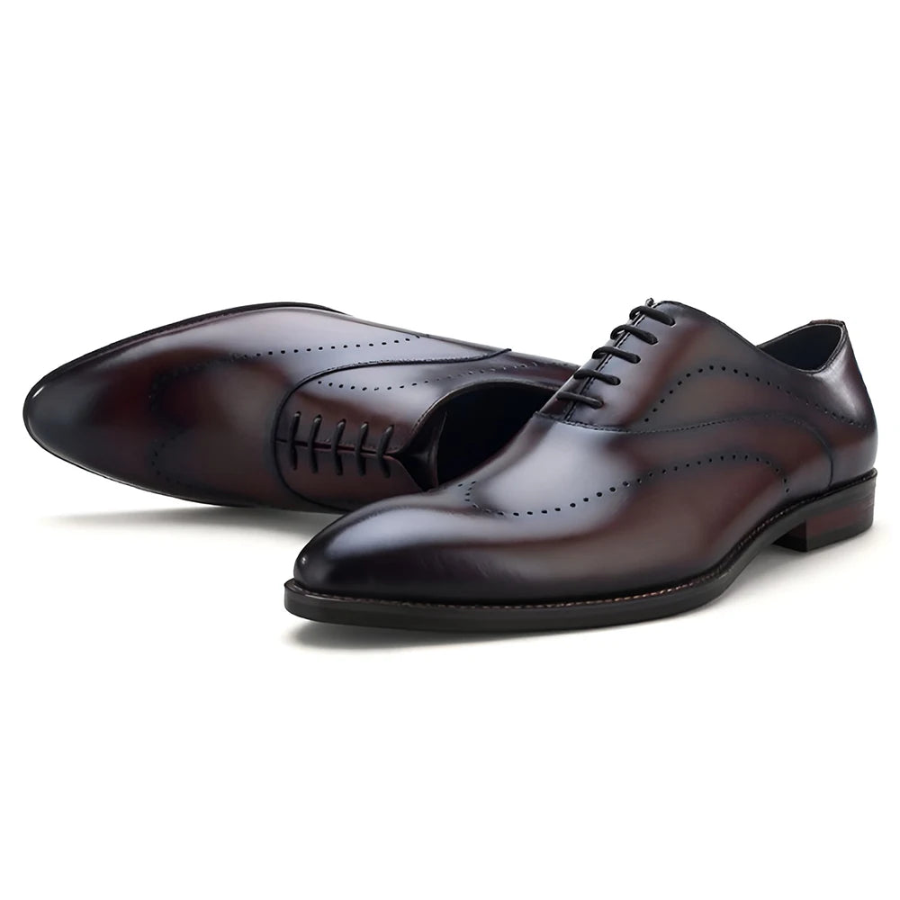 Derby Homme Cuir Pleine Fleur Bout Rond Imperméable | Business Quotidien EU 39-46