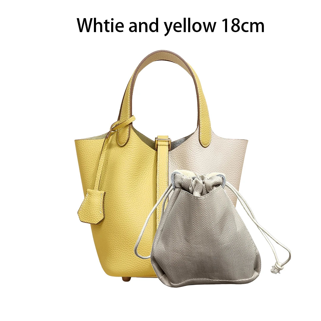Sac Seau Femme Cuir Véritable Vache 2 Tailles 50+ Coloris Quincaillerie Argentée ou Dorée – CLEVI Paris
