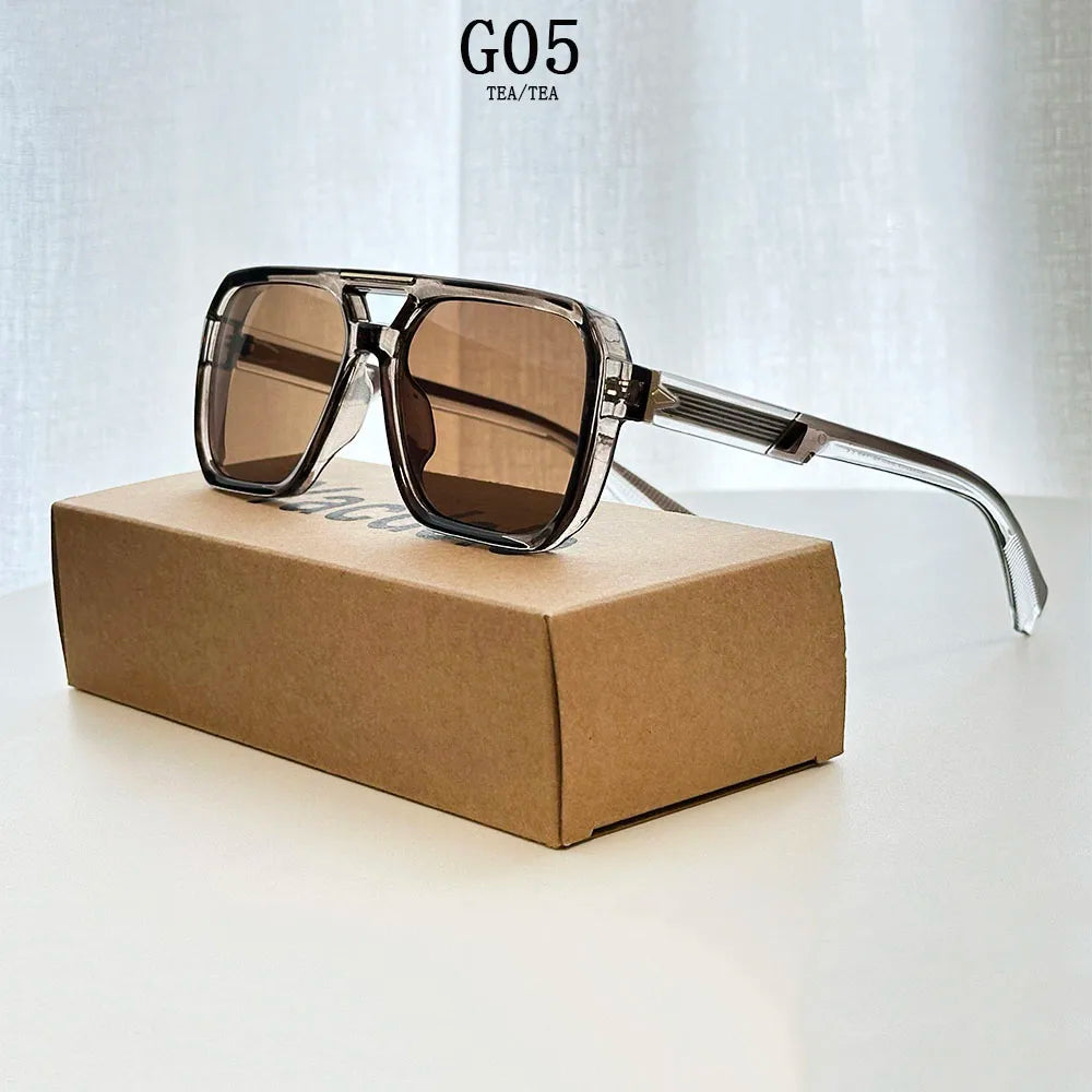 Lunettes de Soleil Carrées Vintage UV400 Outdoor Unisexe – CLEVI Paris