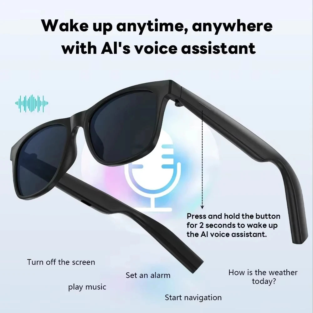 Lunettes Connectées Lenovo IA Caméra Bluetooth Traduction Photochromiques UV Anti-Lumière Bleue 37g – CLEVI Paris