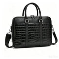 Serviette Homme Cuir Vache Croco Grande Capacité Laptop 15,6" – CLEVI Paris