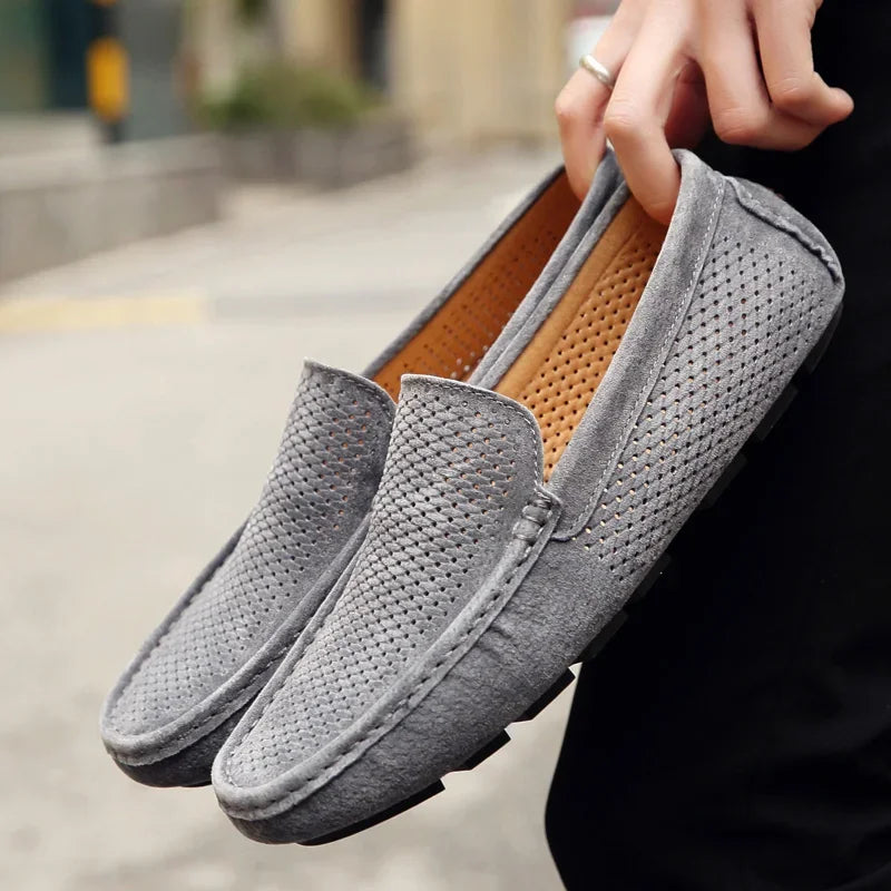 Mocassins Homme Daim Respirants Semelle Massage Casual 4 Coloris Pointures 38-44 – CLEVI Paris