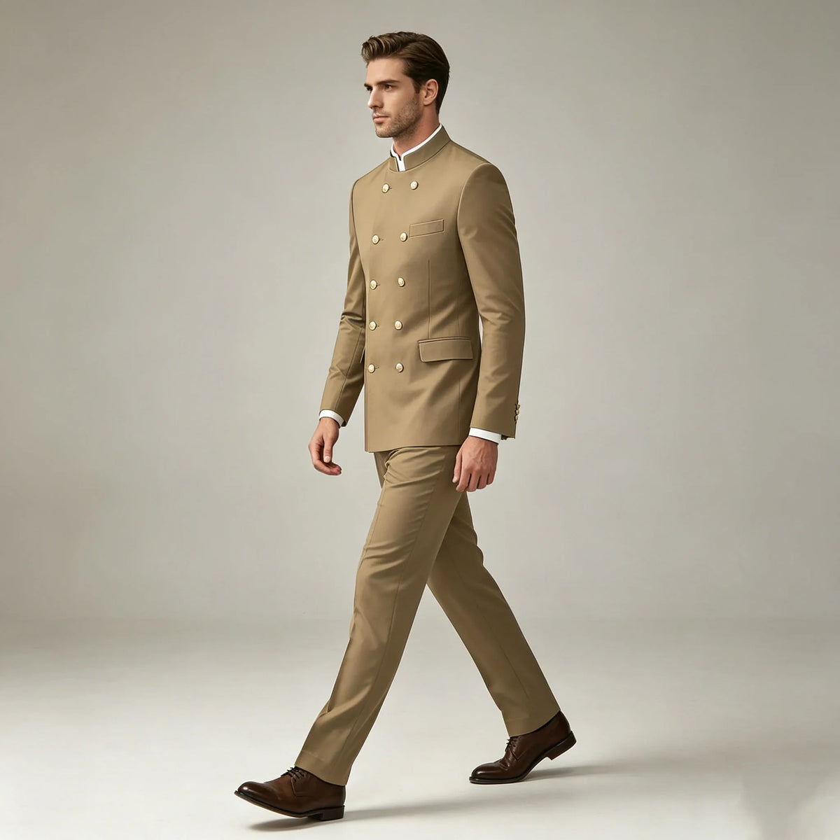 Costume Col Mandarin Homme Croisé – CLEVI Paris