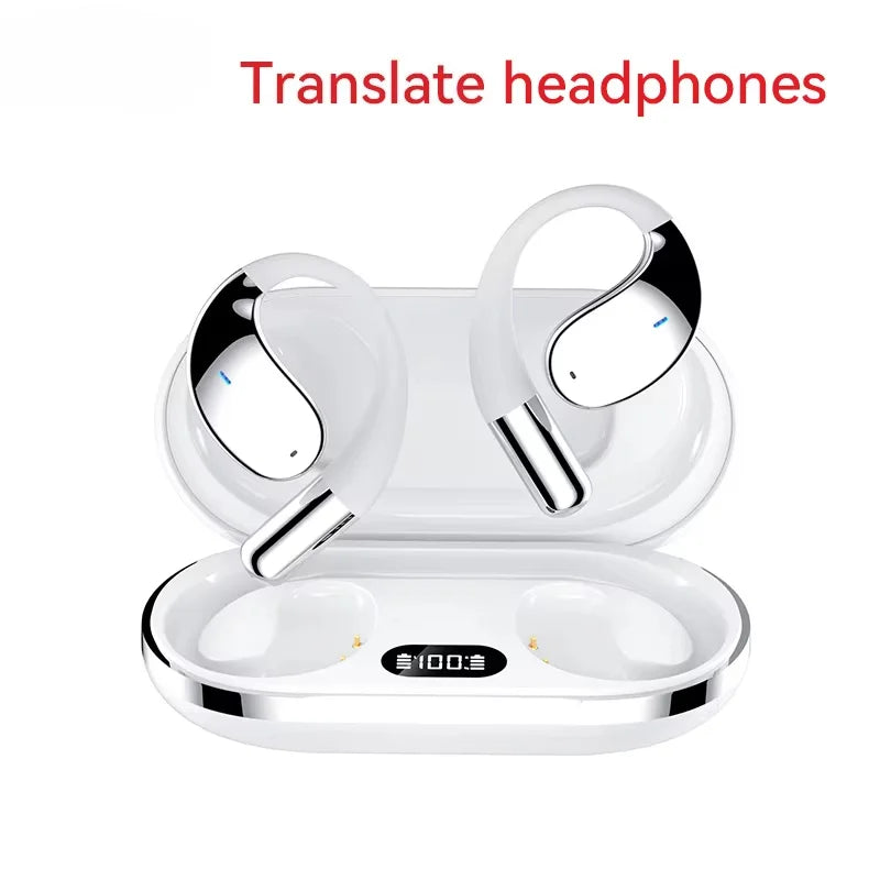 Écouteurs Traducteur IA Monster Q39 BT 5.4 144 Langues Temps Réel ANC Crochet Oreille – CLEVI Paris