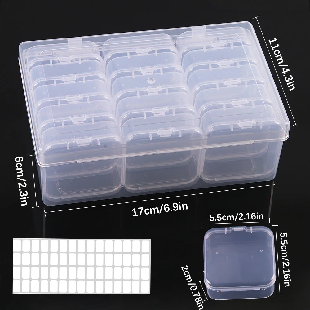 Boîte de Rangement Plastique Multi-Cases | Diamond Painting, Nail Art, Bijoux & Strass – CLEVI Paris