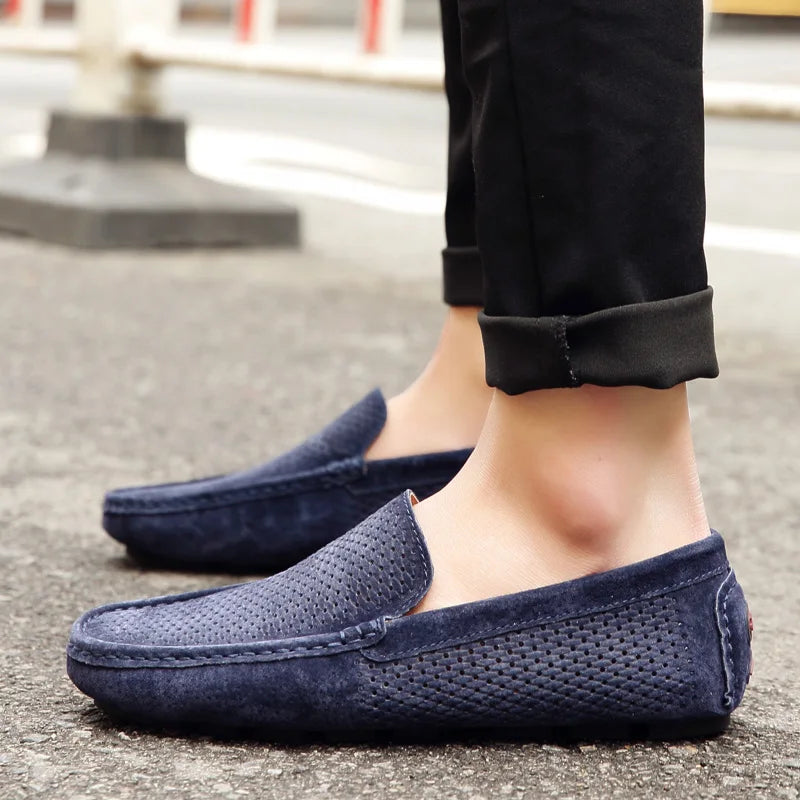 Mocassins Homme Daim Respirants Semelle Massage Casual 4 Coloris Pointures 38-44 – CLEVI Paris