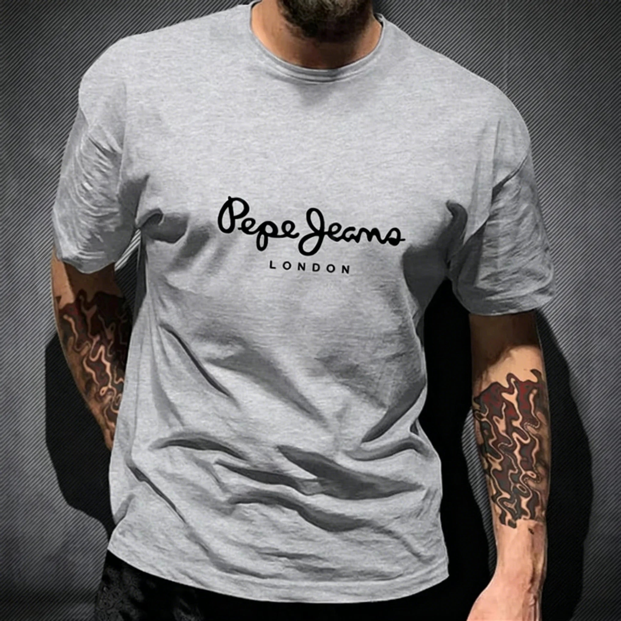 T-Shirt Homme Graphique Streetwear – Coton, Col Rond, Manches Courtes