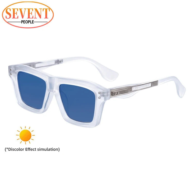 Lunettes de Soleil Steampunk Carrées Homme | UV400 Verres Dégradés & Polarisés | Conduite Vintage – CLEVI Paris