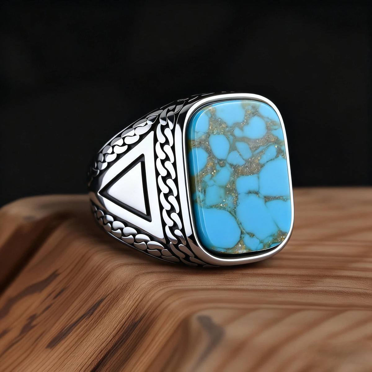 Bague Homme Acier 316L et Pierres Colorées – CLEVI Paris