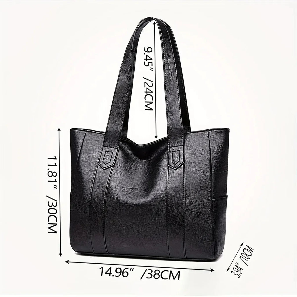 Sac À Main PU Vintage Grande Capacité Femme 36x28cm Bureau – CLEVI Paris