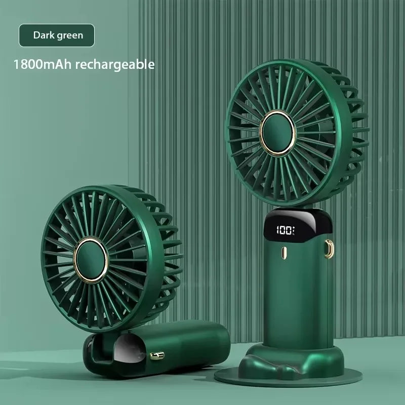 OIMG N15 Ventilateur 3-en-1 Main Cou Bureau 5 Vitesses Écran LED 1800mAh – CLEVI Paris