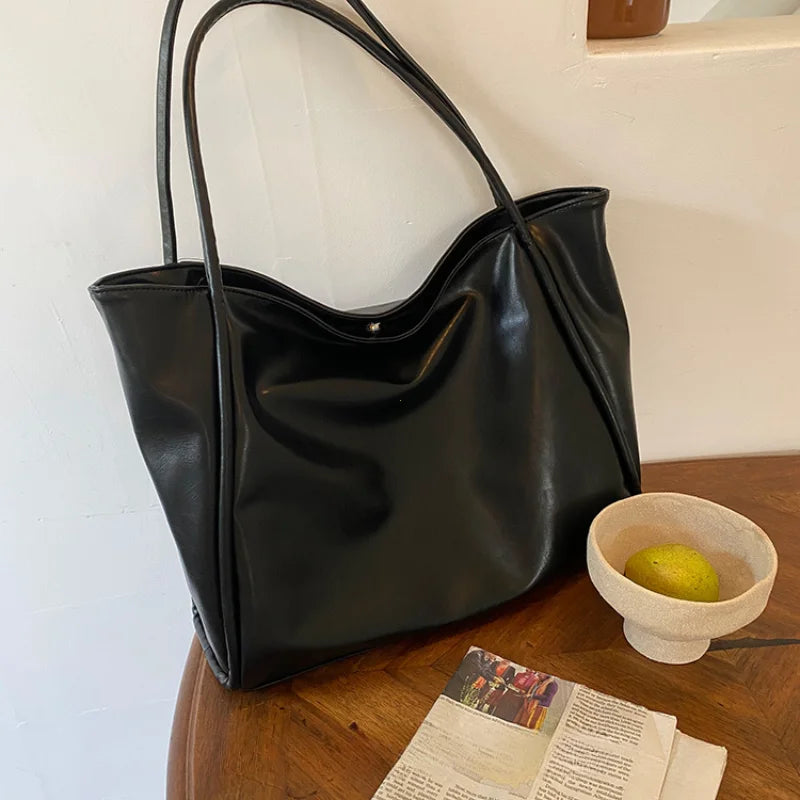 Sac Cabas Femme Cuir PU Grande Capacité Fermeture Magnétique – CLEVI Paris
