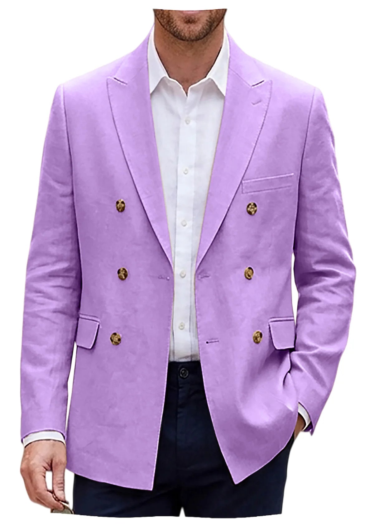 Blazer homme double boutonnage à revers – CLEVI Paris
