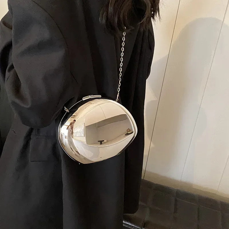 Pochette Coquille Métallique Soirée Femme — CLEVI Paris