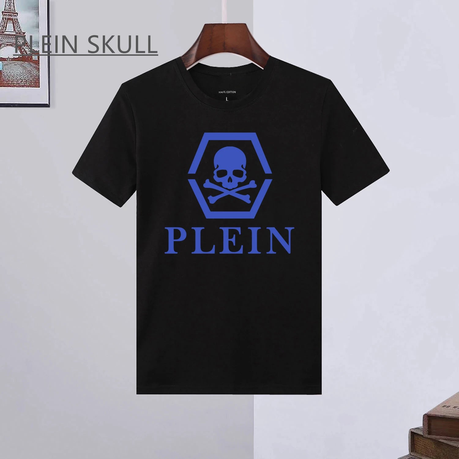 T-Shirt Unisexe Motif Skull Style Luxe Hip-Hop Col Rond Coton – CLEVI Paris