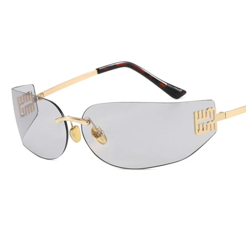 Lunettes de soleil femme sans monture Y2K – CLEVI Paris